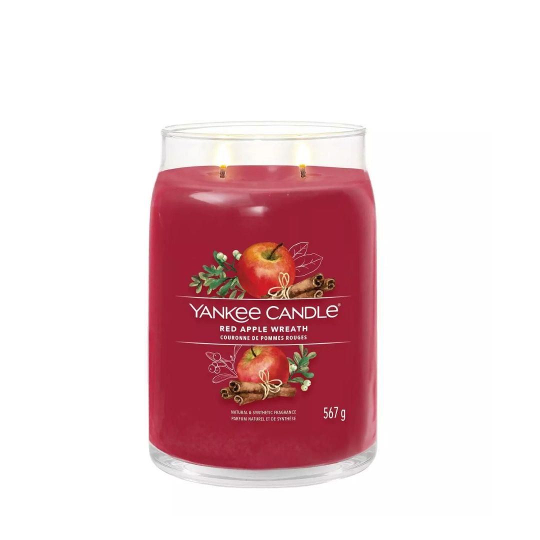 YANKEE CANDLE Yankee Candle Signature Red Apple Wreath Large Jar Red 567g
