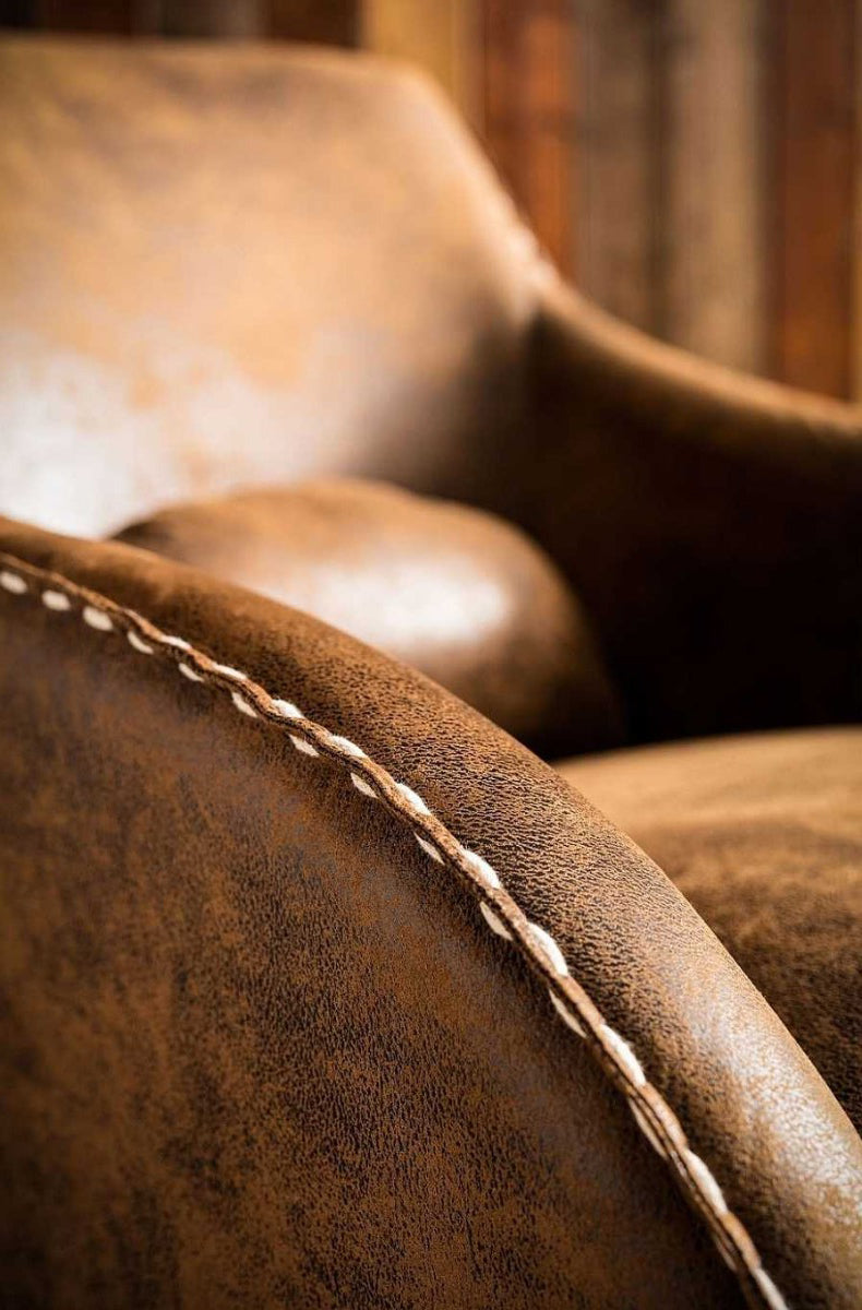 Kare Design Schommelstoel Swing Ritmo Vintage Kunstleer Bruin