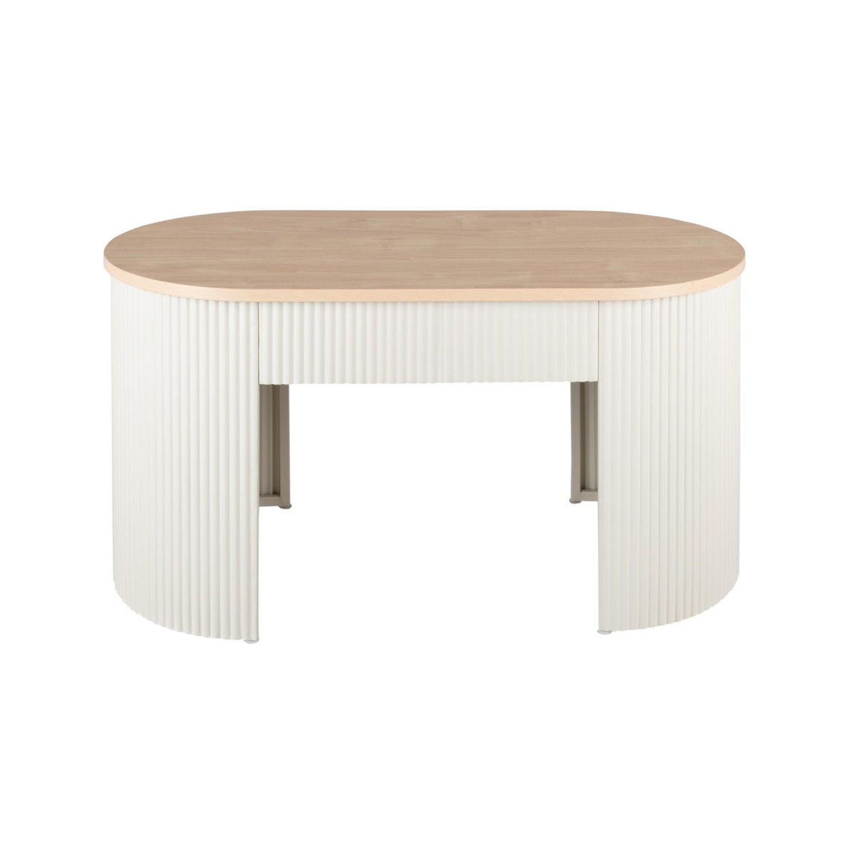 Leitmotiv bank Estriado - grijs - 80x40x42cm