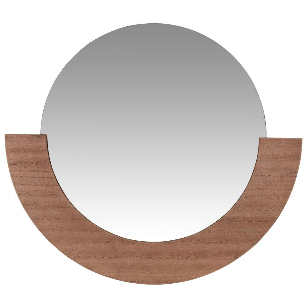 ZURICH - Miroir en bois de peuplier marron 42x37