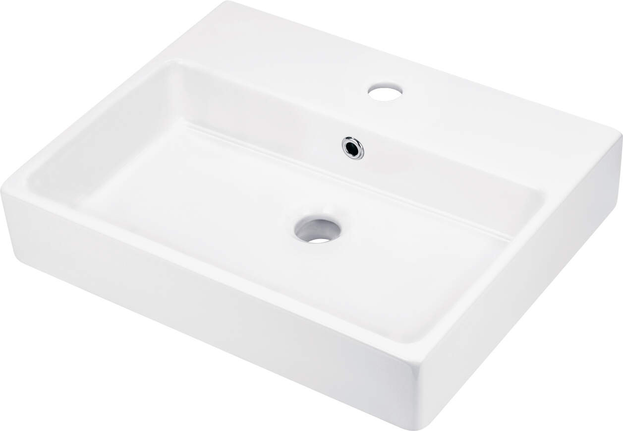 DEANTE Umywalka ceramiczna nablatowa z miejscem na baterię