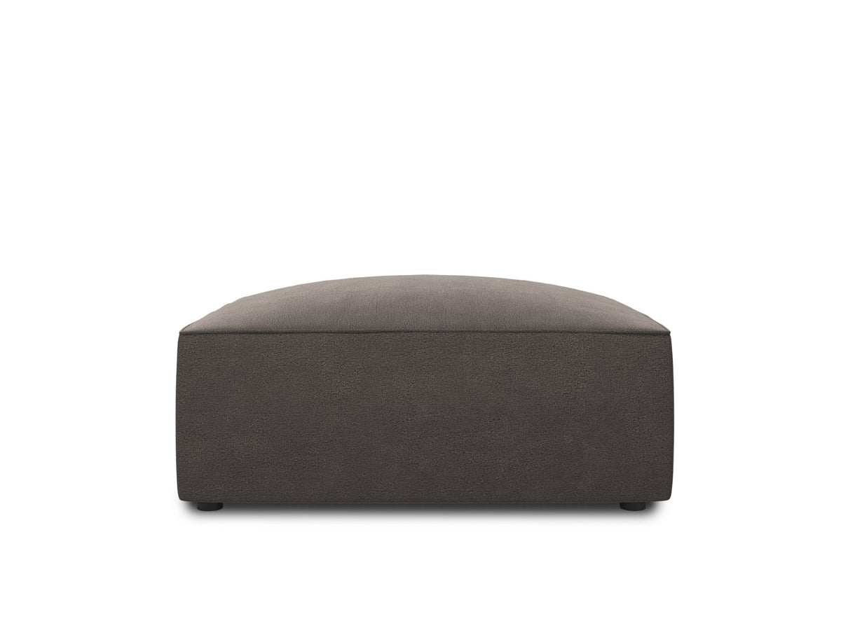 Micadoni Poef Ruby flueel, donkergrijs - 93x93x40cm