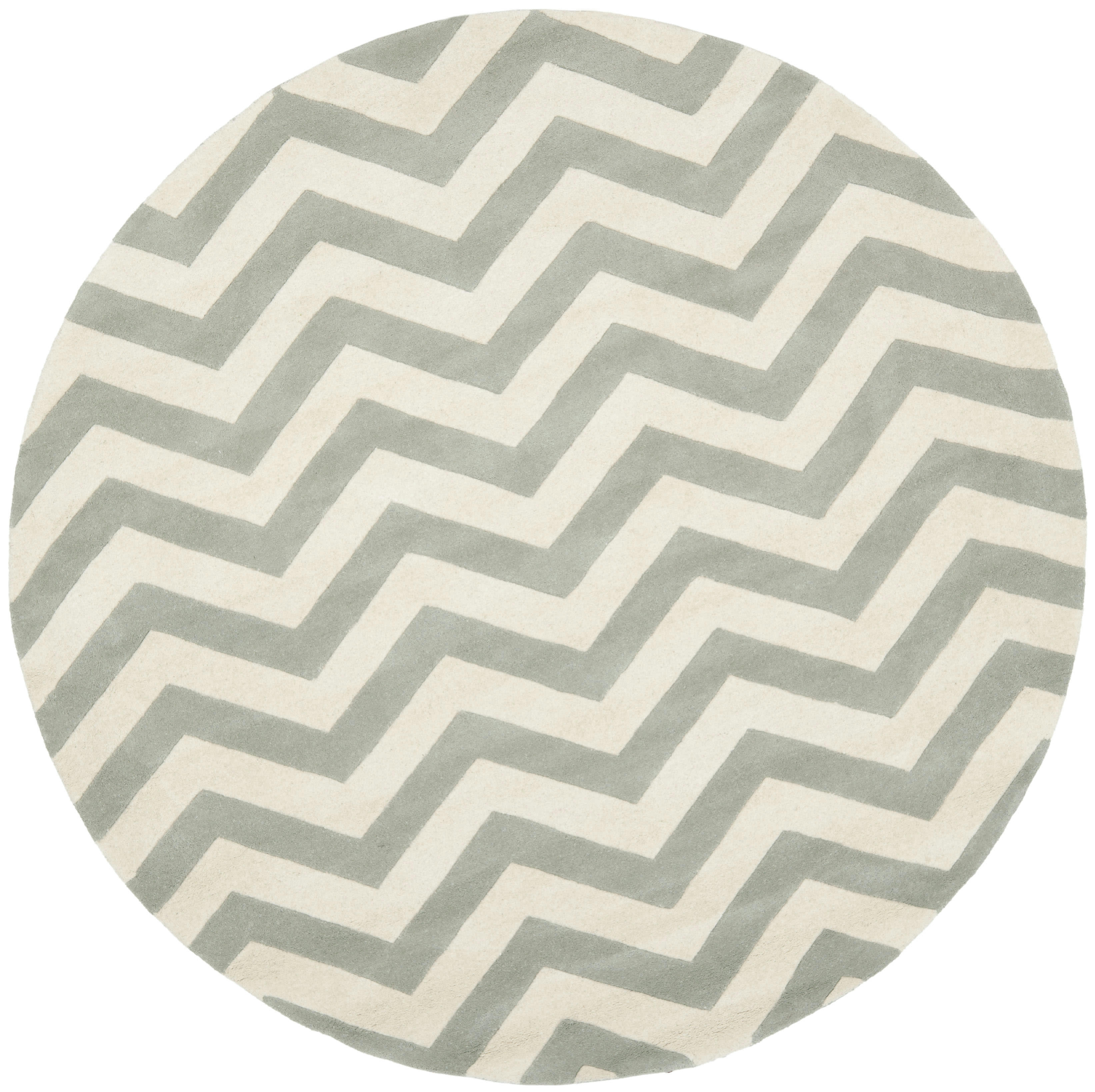 CHATHAM - Tapis de salon interieur en gris & ivoire, 213 x 213 cm