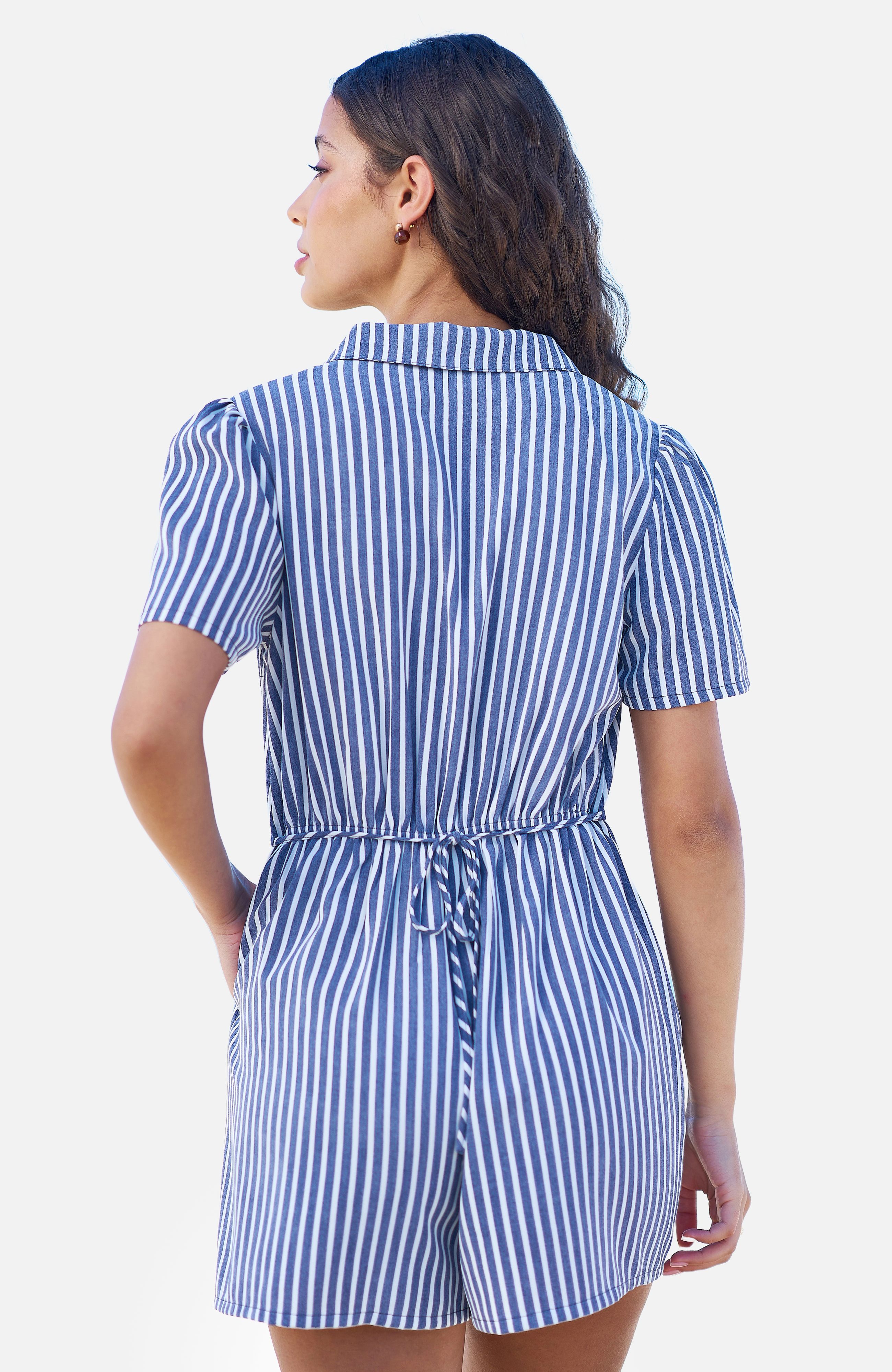 Yumi Stripe Retro Playsuit