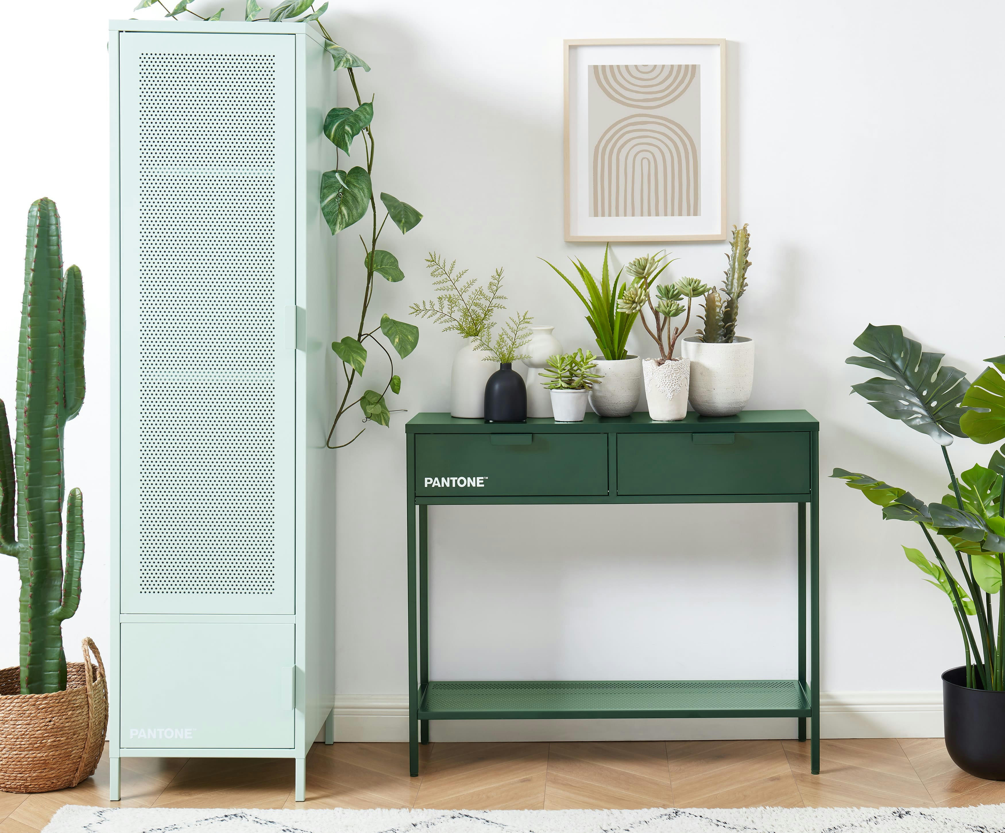 PANTONE - Console  métal kaki 100cm vert kaki