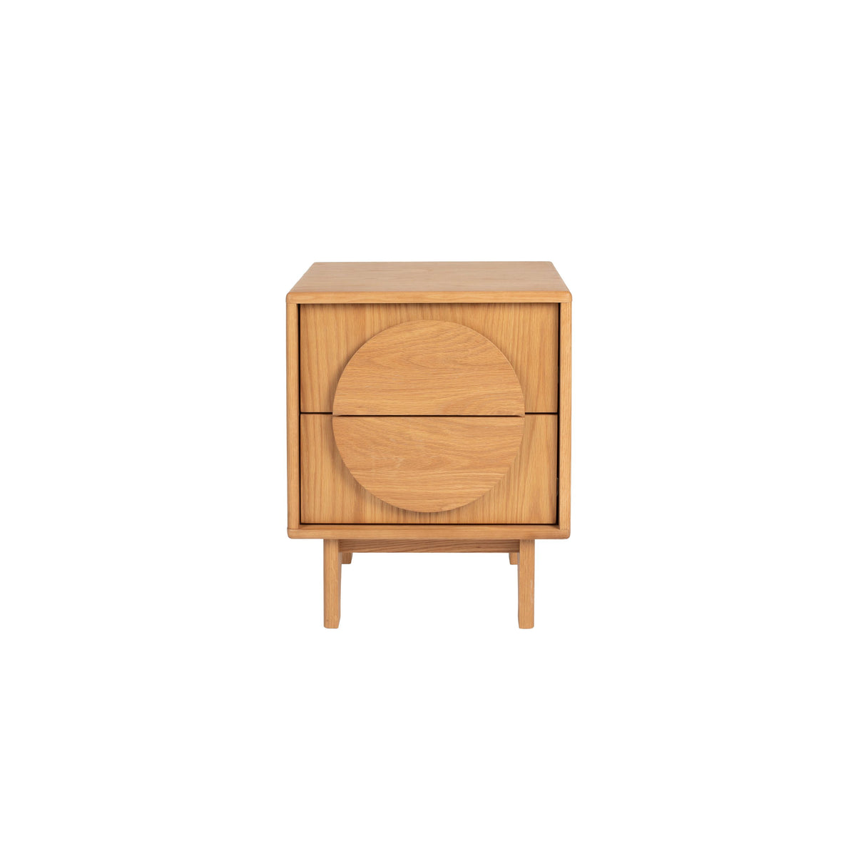 Zuiver Groove Bijzettafel/ Nachtkastje Eikenhout - Beige