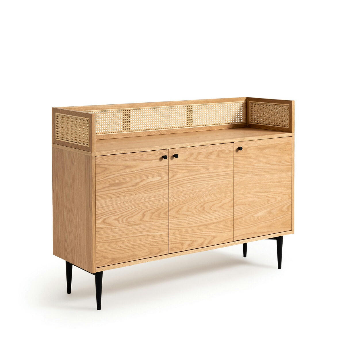 Buffet en chêne et cannage de rotin, Noya