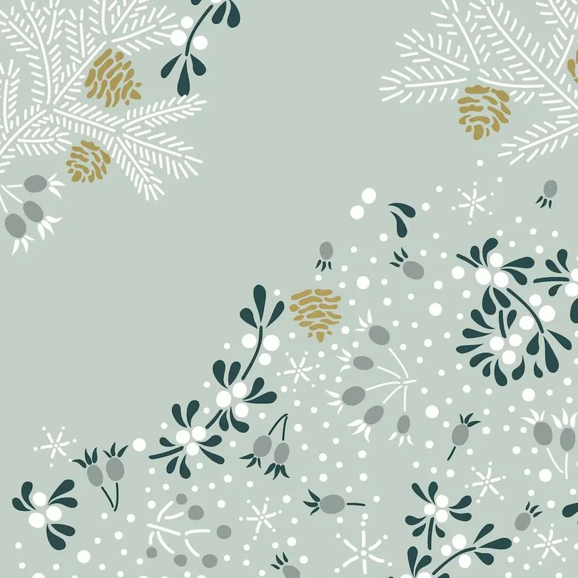 Serviette 20er-Set Frosty floral