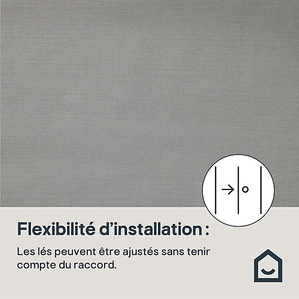 Papier peint vinyle sur intissé GoodHome Tille gris