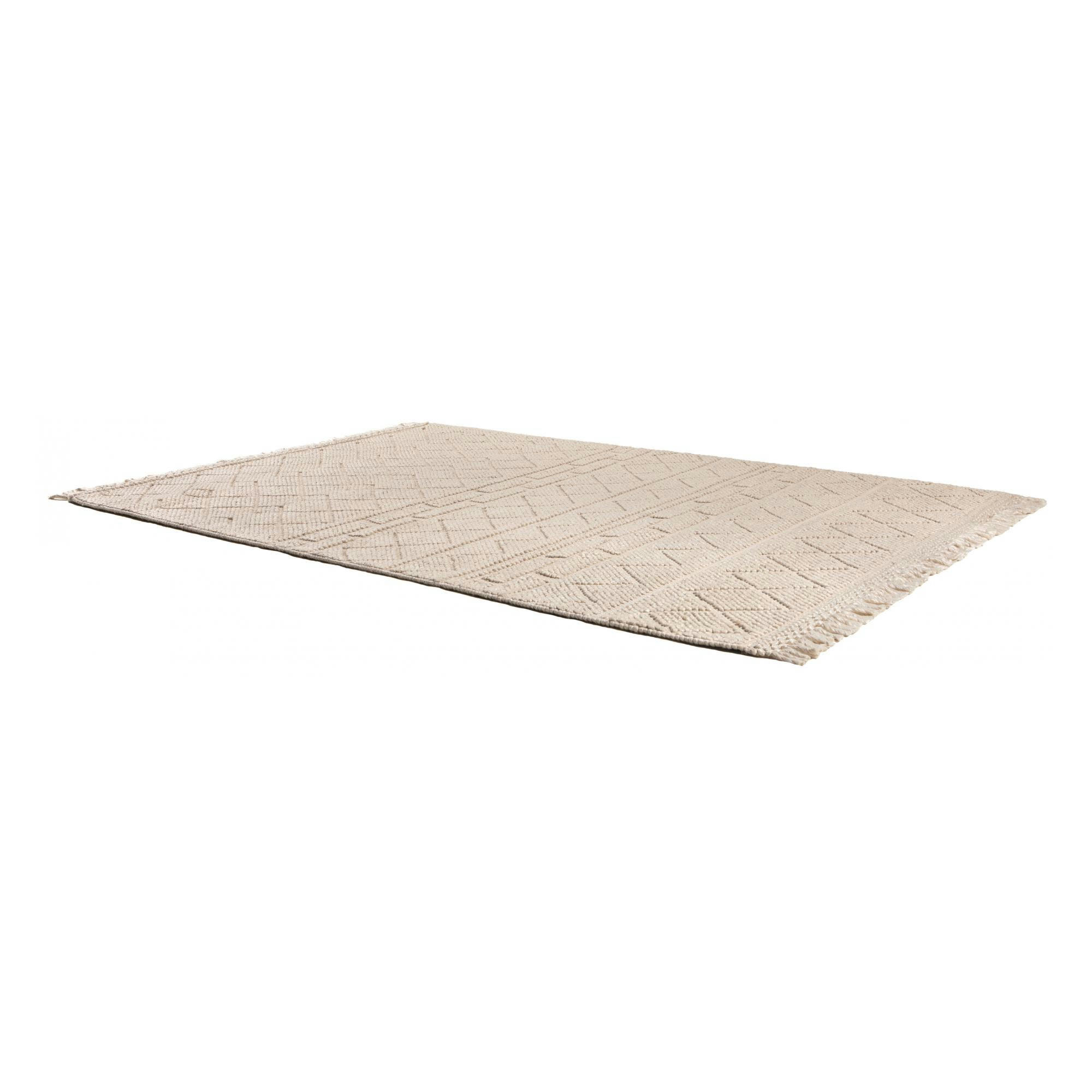 SOAN - Tapis  outdoor en coton recycle neige 160 x 230
