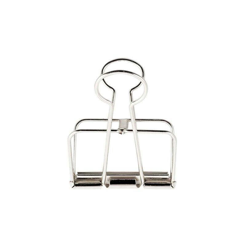 CLIP - Pinces double-clip argenté 19mm - Lot de 6