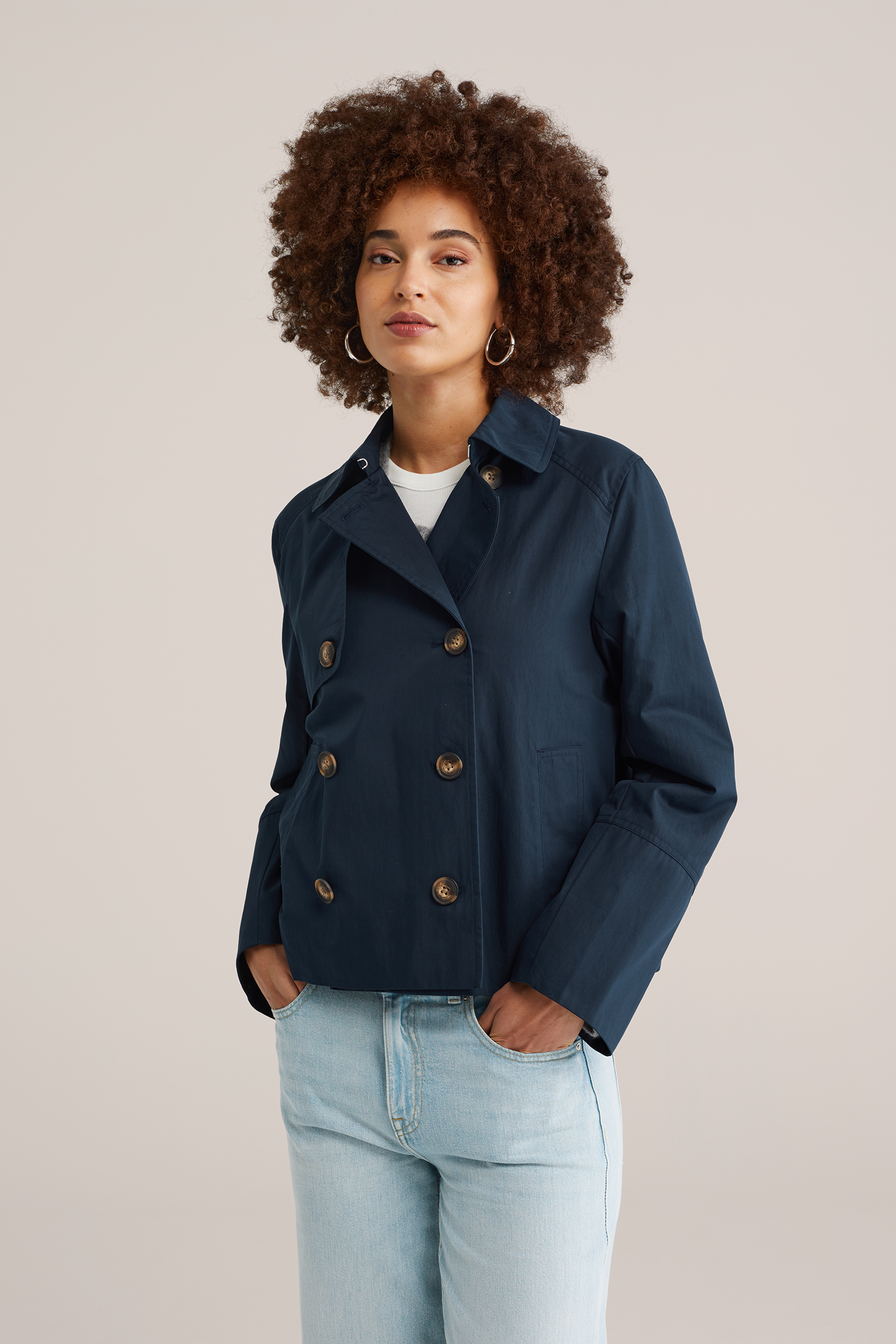 Dames Korte trenchcoat