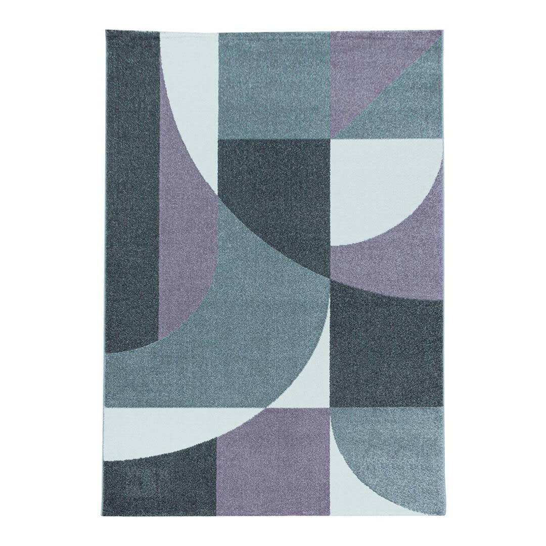 GROSBEC - Tapis géométrique scandinave en polypropylène violet 240x340