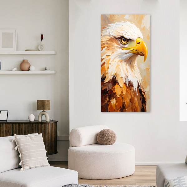 Feeby Obraz nowoczesny do salonu biura, Orzeł Ptaki Zwierzę Malowany 40x80