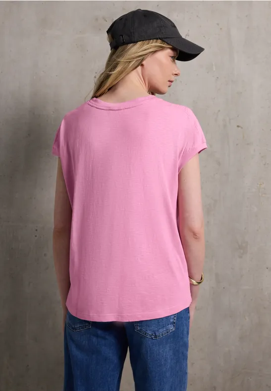 T-Shirt mit Schulterdetail