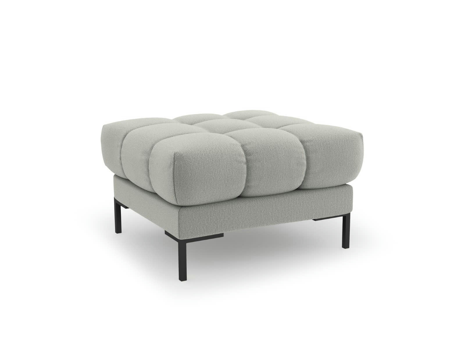 MAMAIA - Pouf 1 place en tissu structurel gris clair