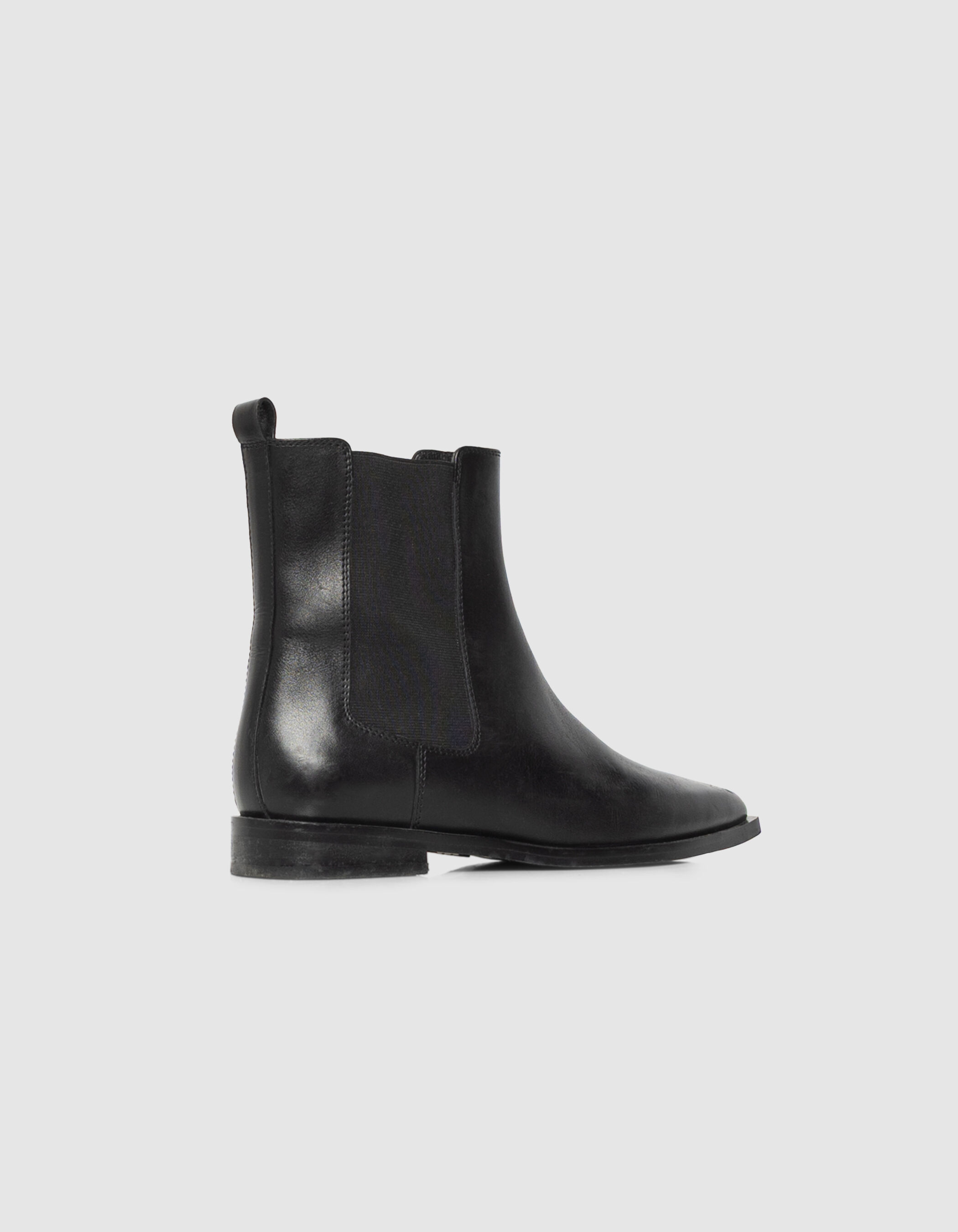 Chelsea boots noires cuir bouts pointus Femme