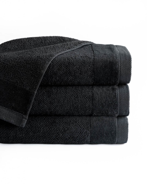 Ręcznik Vito 70x140 czarny frotte bawełniany 550g/m2