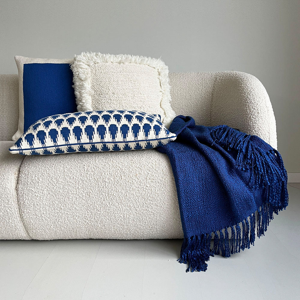 Malagoon Solid Plaid 125 x 150 cm - Diepblauw