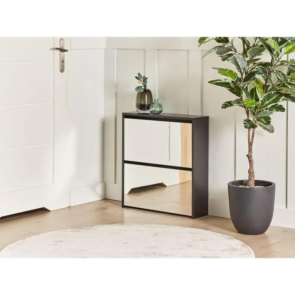 MIDFIELD - Schoenenkast 2 vakken - Zwart - MDF