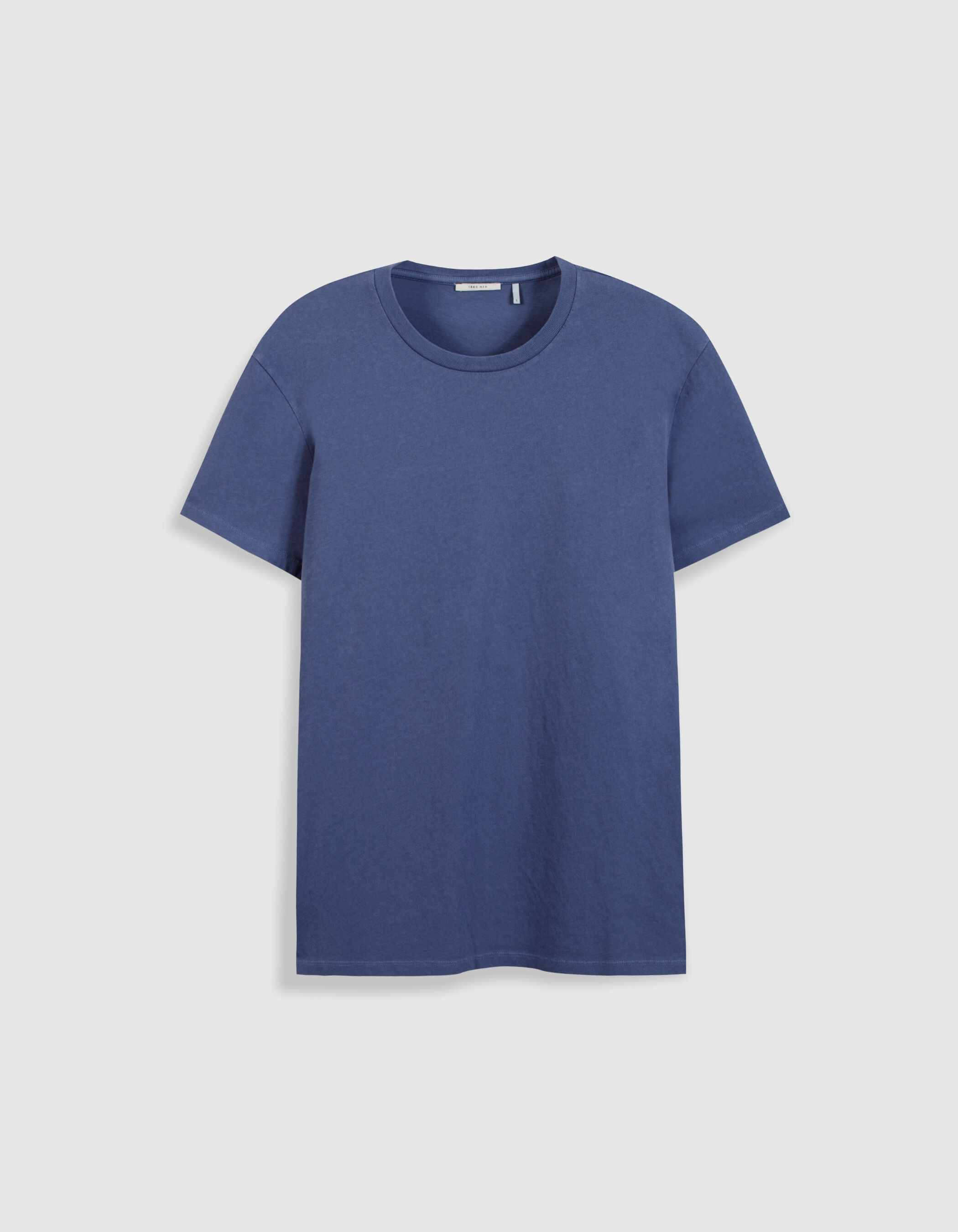 T-shirt col rond bleu coton bio Homme