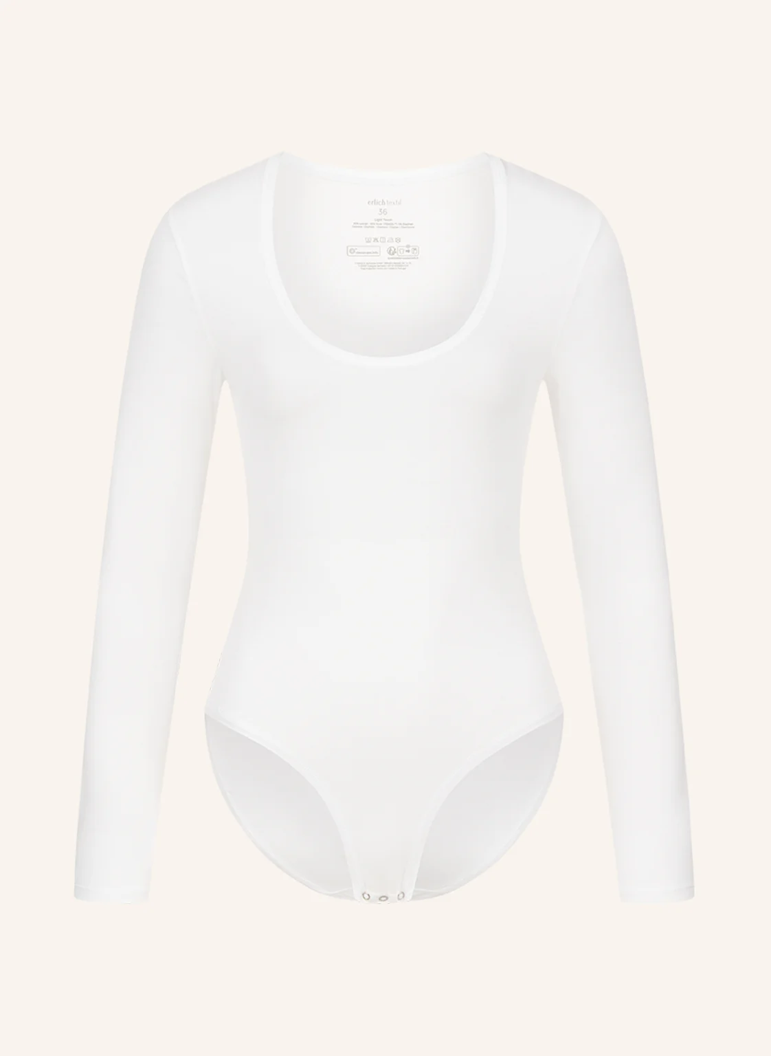 erlich textil Light Touch Langarm Body mit weichem Lyocell