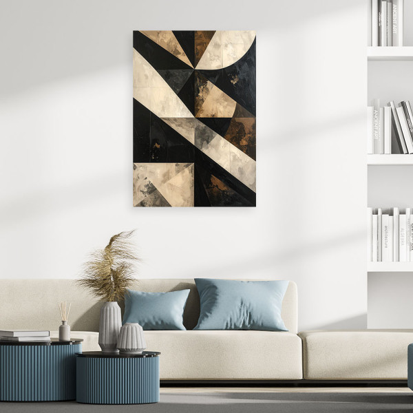 Obraz do salonu biura sypialni loftu, Abstrakcja nowoczesna złoto 20x30