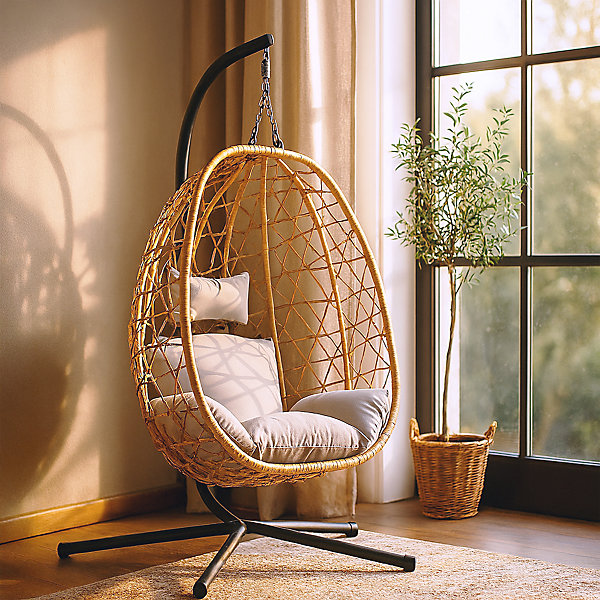 Fauteuil suspendu effet rotin CUZCO