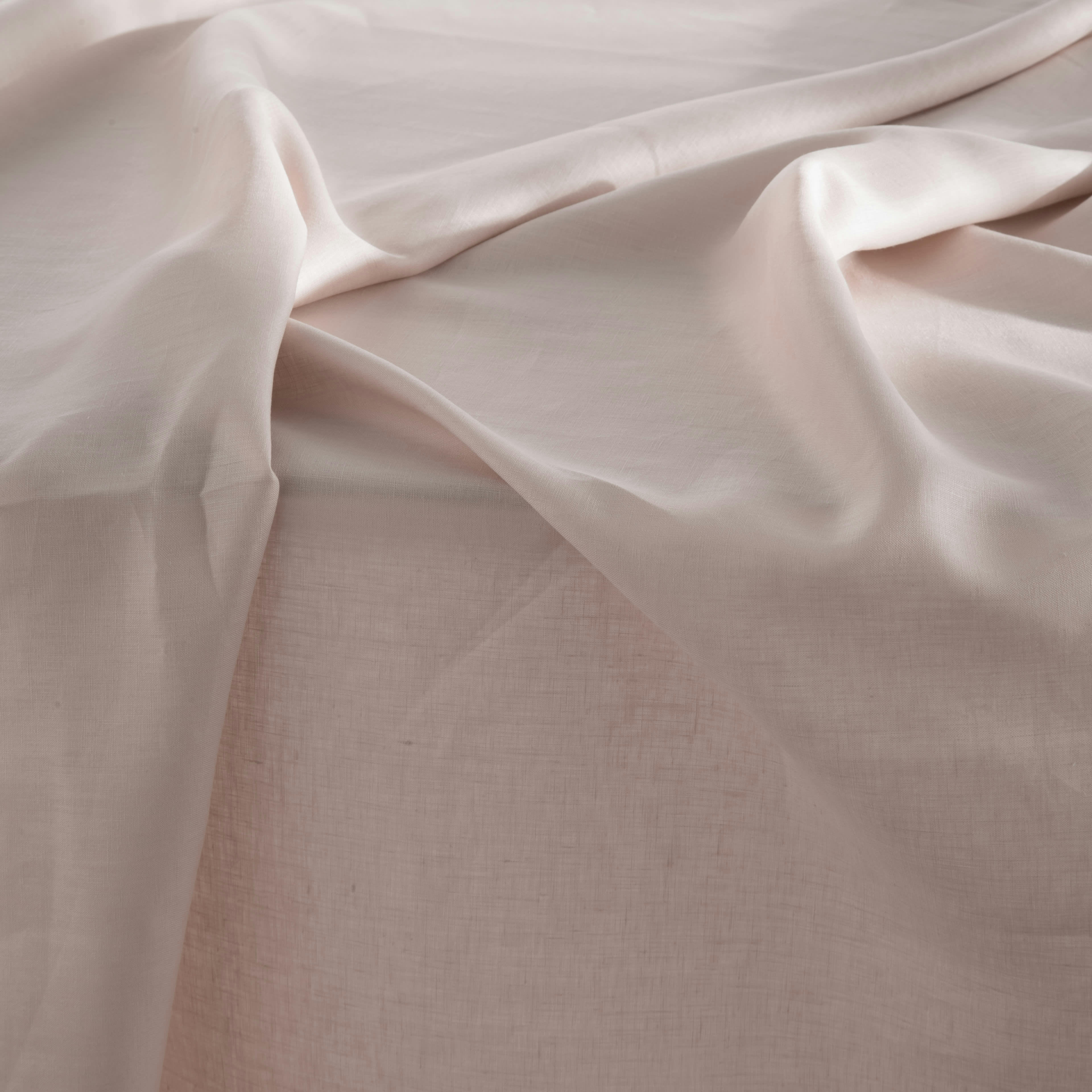 LINEN NUDE - Nappe en 100% lin rose 150x150 cm