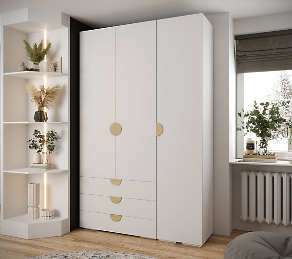 Garde-robe Inova 4 porte battante 236,7/150/47 3 Portes (blanc)