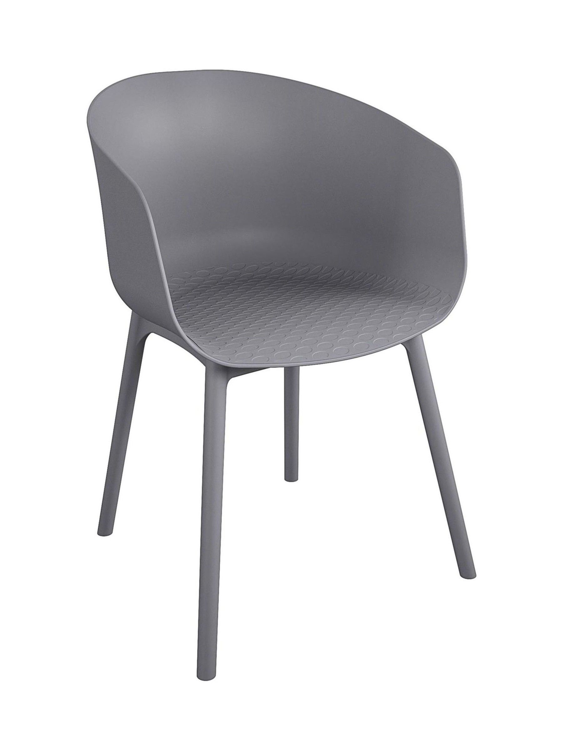 Novogratz Grey York 2 Pack Outdoor XL Garden Dining Chairs