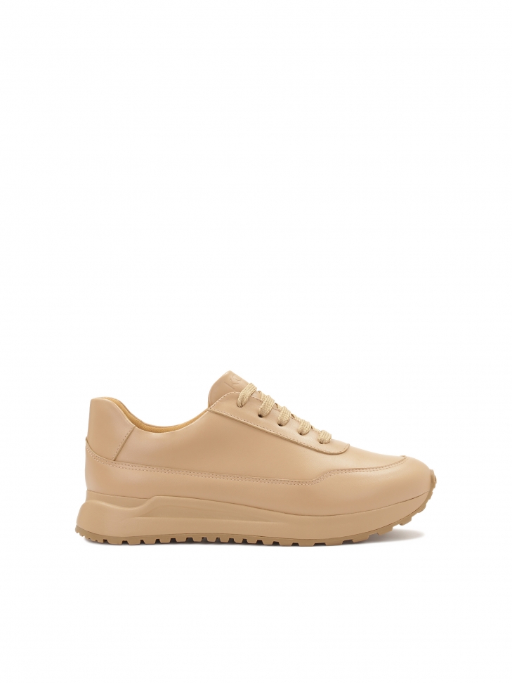 Minimalist sneakers in beige color