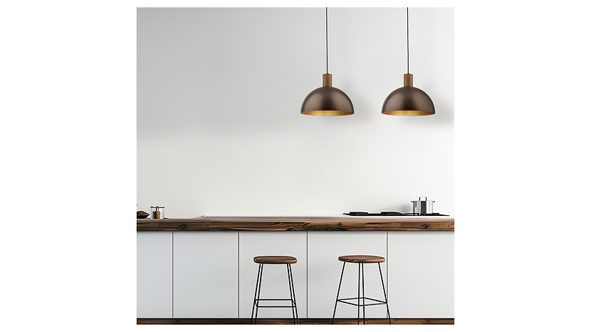 Lampa wisząca Oslo metalowa brązowa