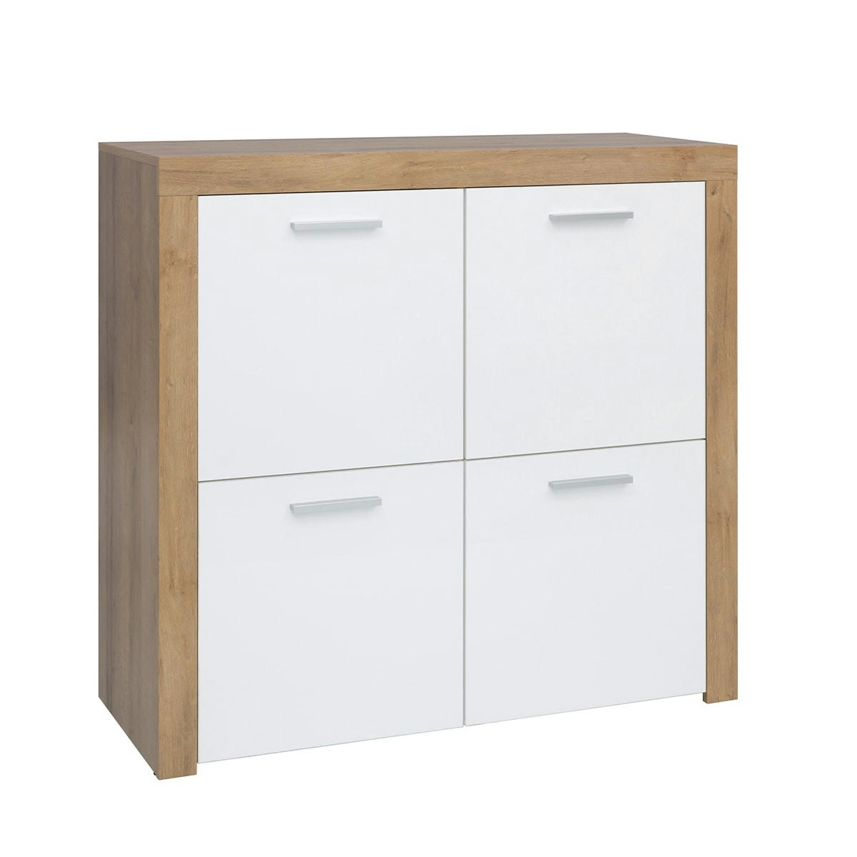 - Buffet 4 portes blanc et naturel