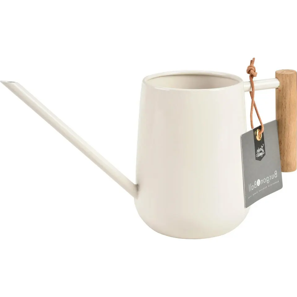 Gieter - metaal - creme wit - 700 ml