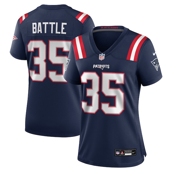 Miles Battle New England Patriots Nike Women's  Game Jersey -  Navy