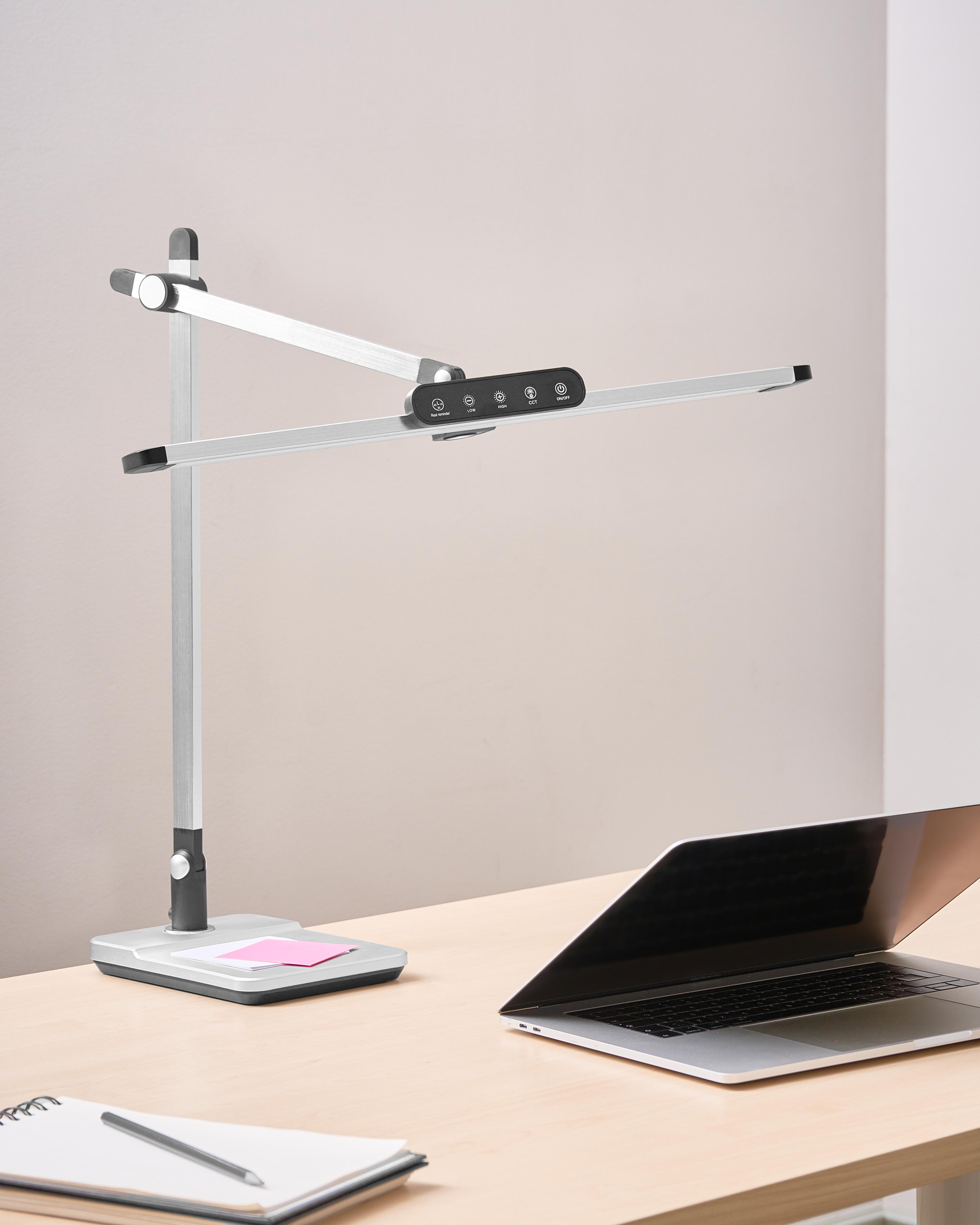 LED Desk Lamp SERPENS with Dimmer Silver
