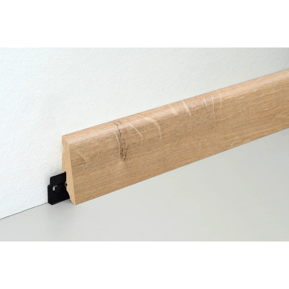 Sockelleiste, Holzoptik eichefarben, MDF, LxHxT: 240 x 5,8 x 1,9 cm
