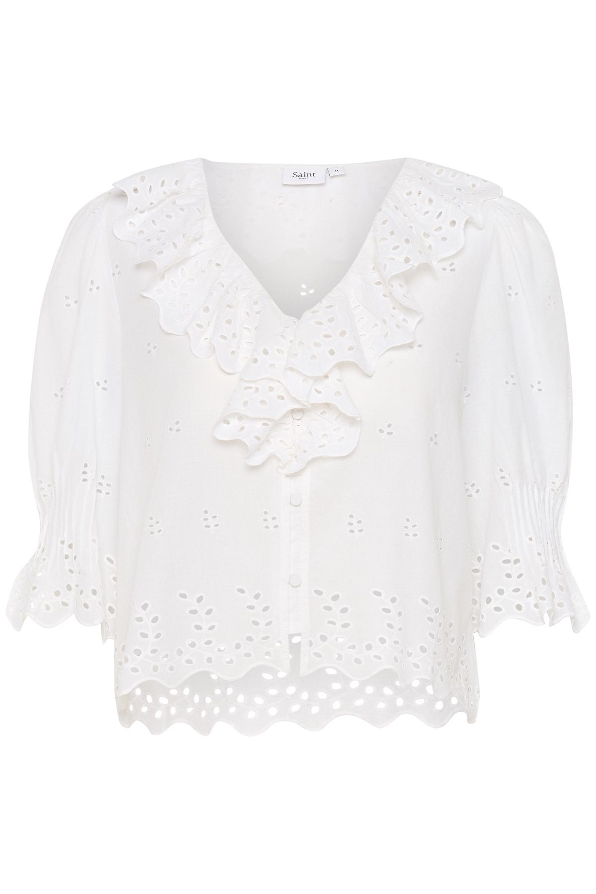 Saint Tropez KaitaSZ V-Neck Broderie Frill Shirt