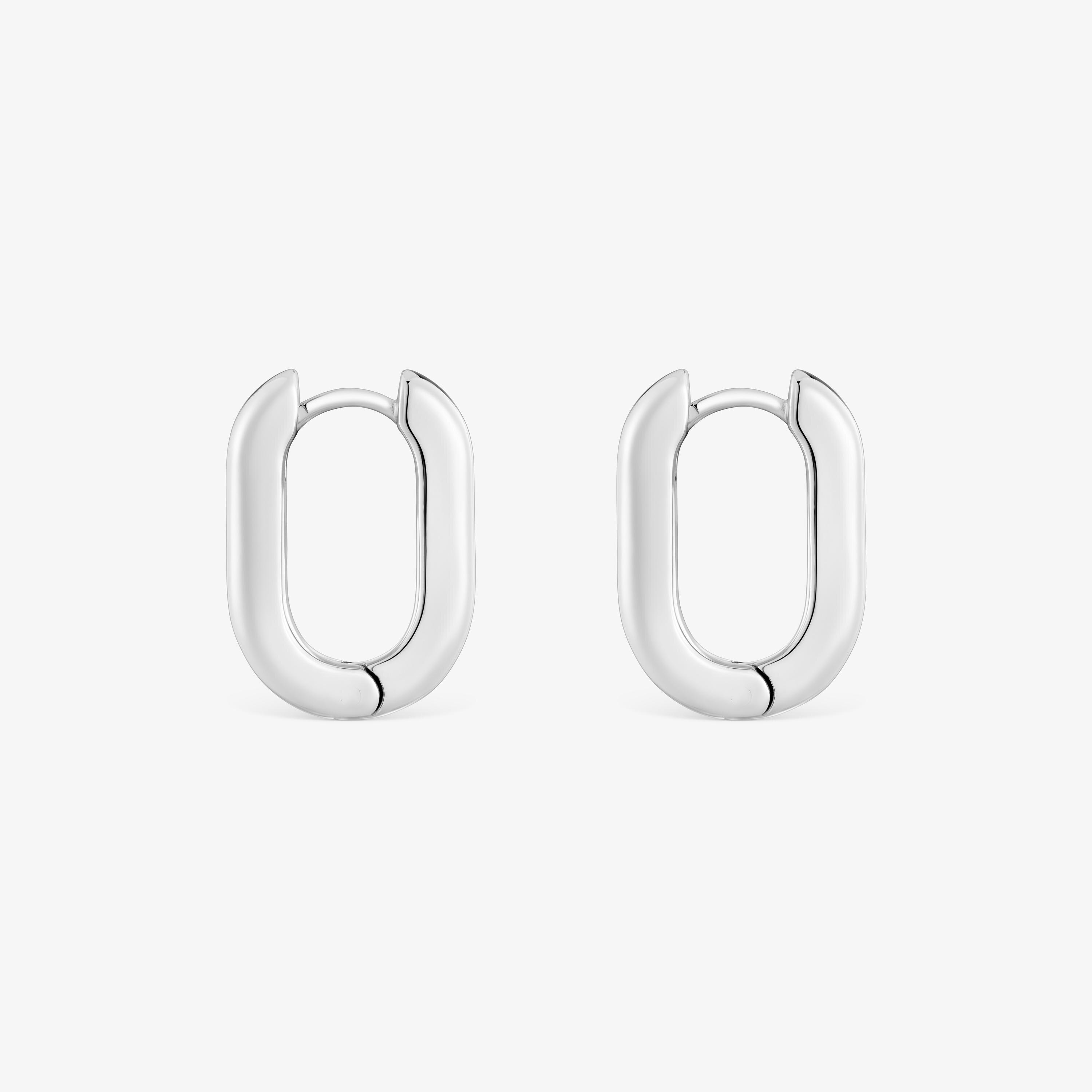 Pendientes aro cortos de plata 18,2 mm Basicos