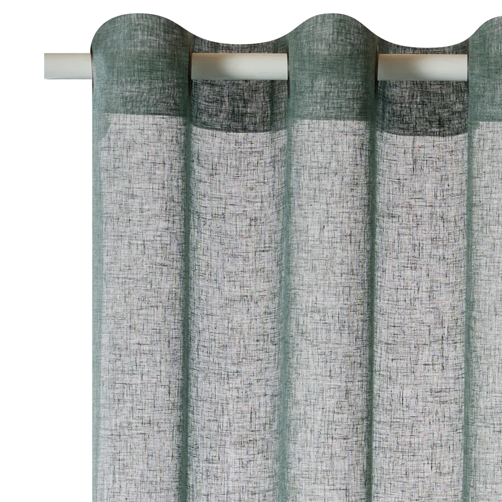 Voilage MICAO coloris vert sauge 145 x 240 cm