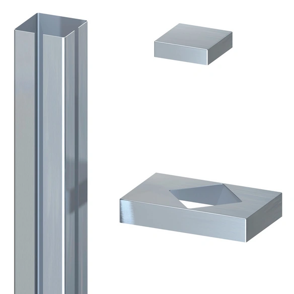 Eck-Ummantelung, BxHxT: 7 x 105 x 7 cm, für System Eckpfosten 195 cm