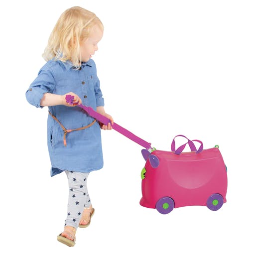 NNEDPE Kiddicare Bon Voyage Kids Ride On Suitcase Luggage Travel Bag Pink