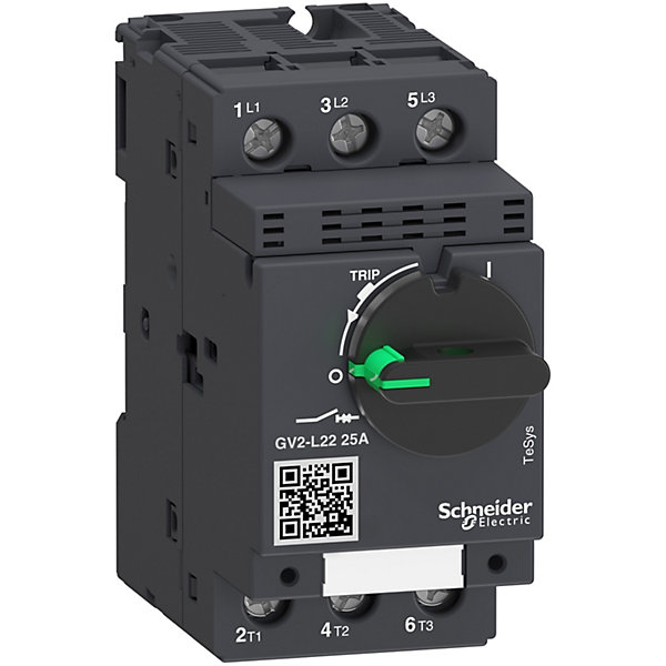 Gv2l22 Tesys Gv2l - Disjoncteur Moteur Schneider - 25a - 3p 3d - Déclencheur Magnétique Sans Thermique