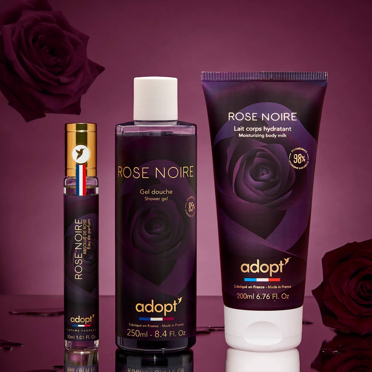 Rose NoireCoffret eau de parfum 30 ml   gel douche 250 ml   lait corps 200 ml