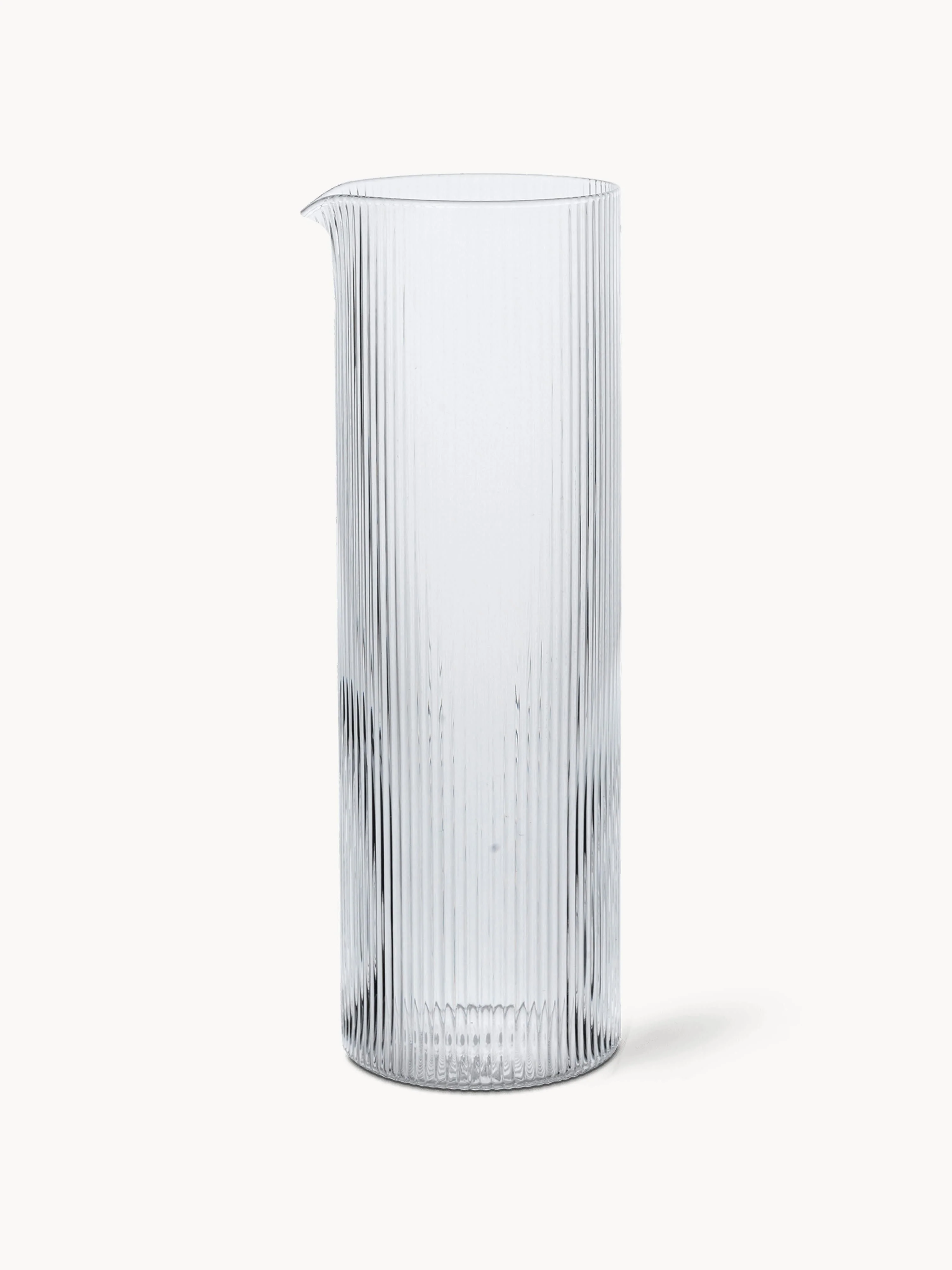 Mundgeblasene Karaffe Ripple mit Rillenrelief, 1.1 L