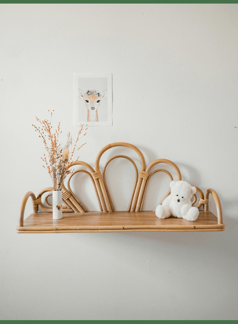 BALI - Étagère murale en rotin