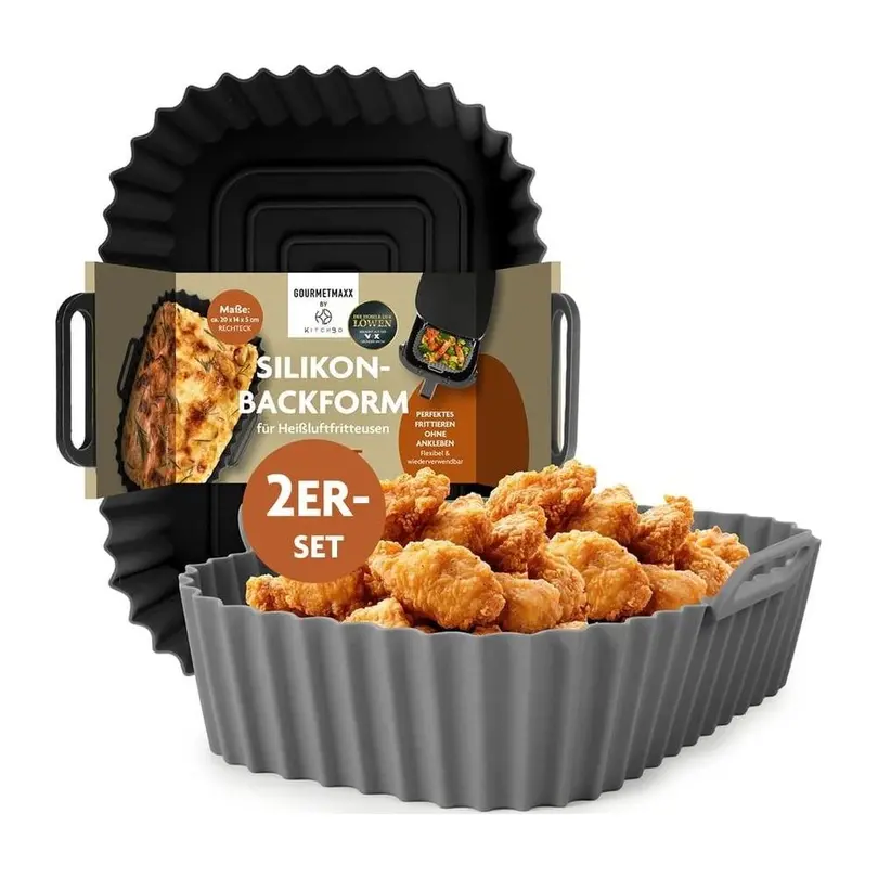 Heissluftfritteusenform 2er-Set KitchBo