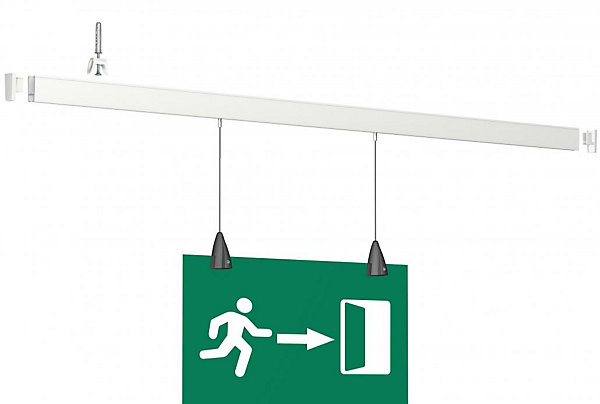 Cimaises XPO Rail 200cm   clips   vis et chevilles multimatériaux - Cimaise Tableau Artiteq Blanc