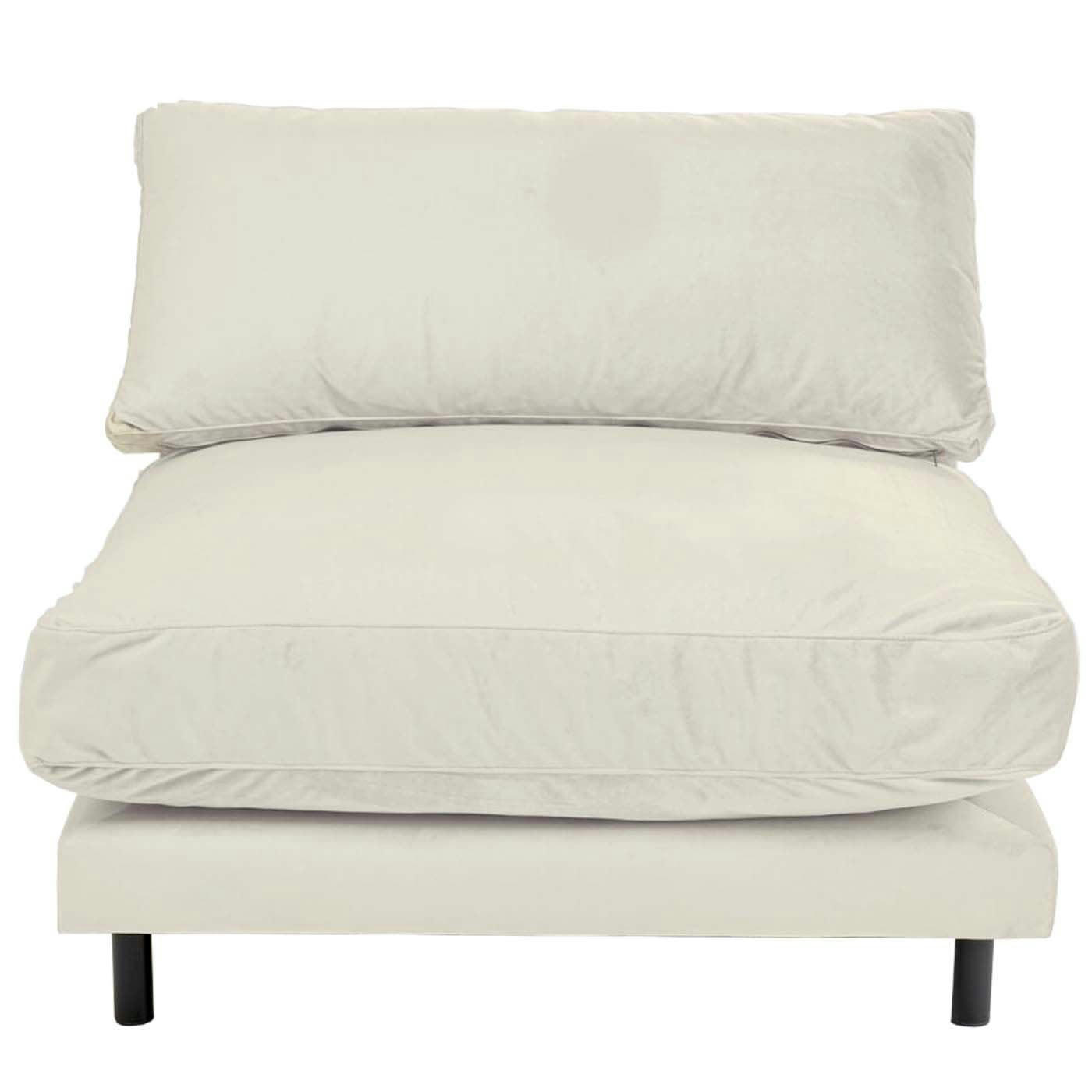 DISCOVERY - Fauteuil Discovery velours crème Kare Design